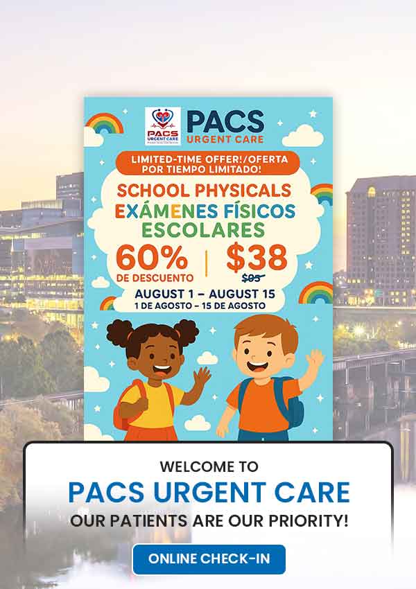 PACS Urgent Care Located in Alexandria, VA, and Ruther Glen, VA